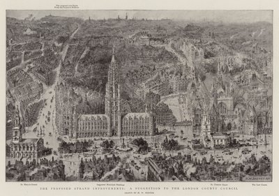Le proposte di miglioramento dello Strand, un suggerimento al Consiglio della Contea di Londra da Henry William Brewer
